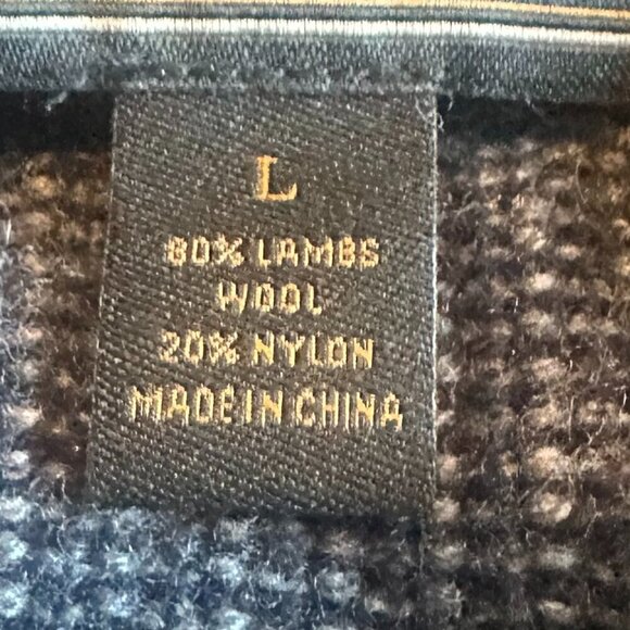 Jos A. Bank Reserve Lambs Wool Blend Pullover Sweater Grey Size Large Men's - Picture 10 of 10